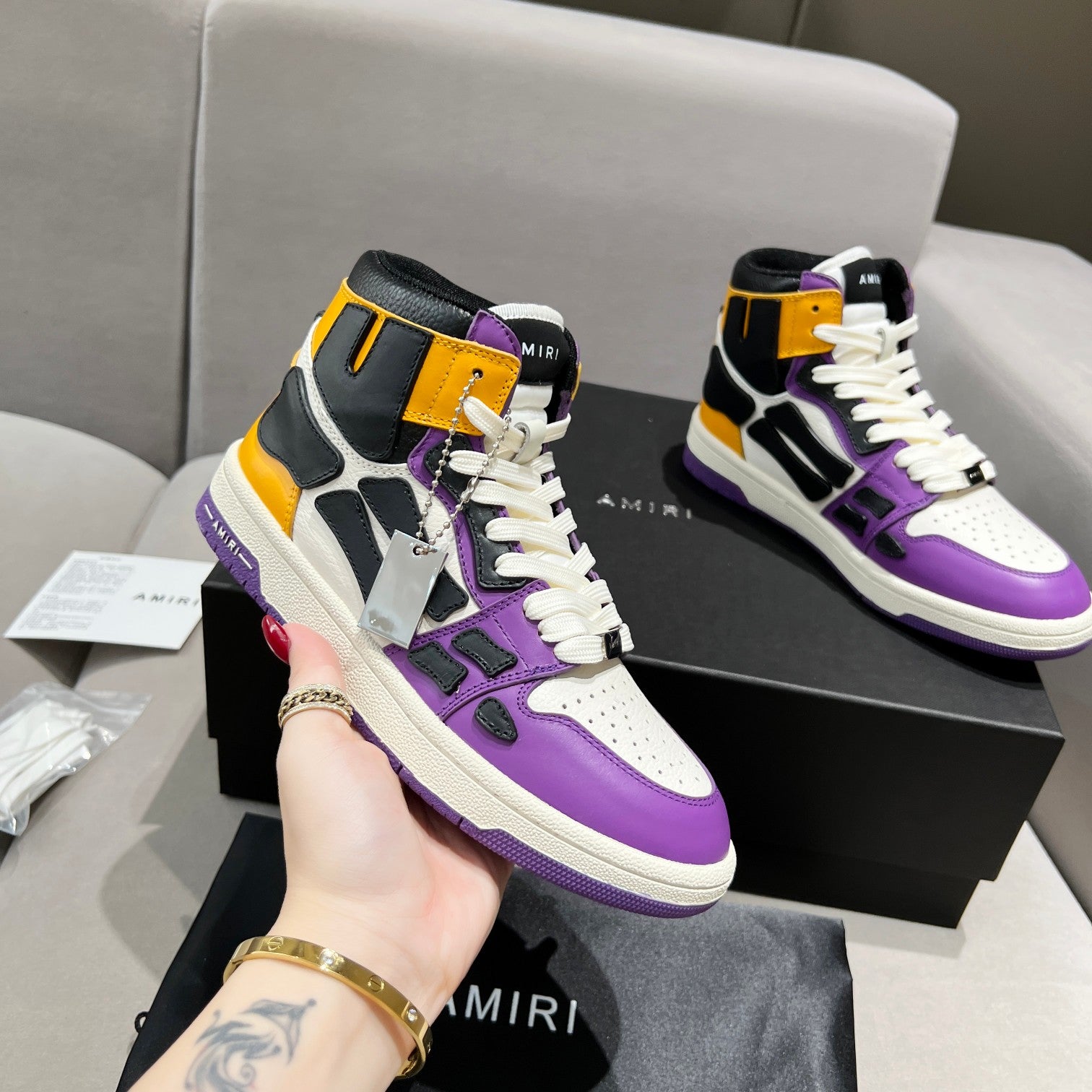 Amiri Bone High Top Sneakers image 0