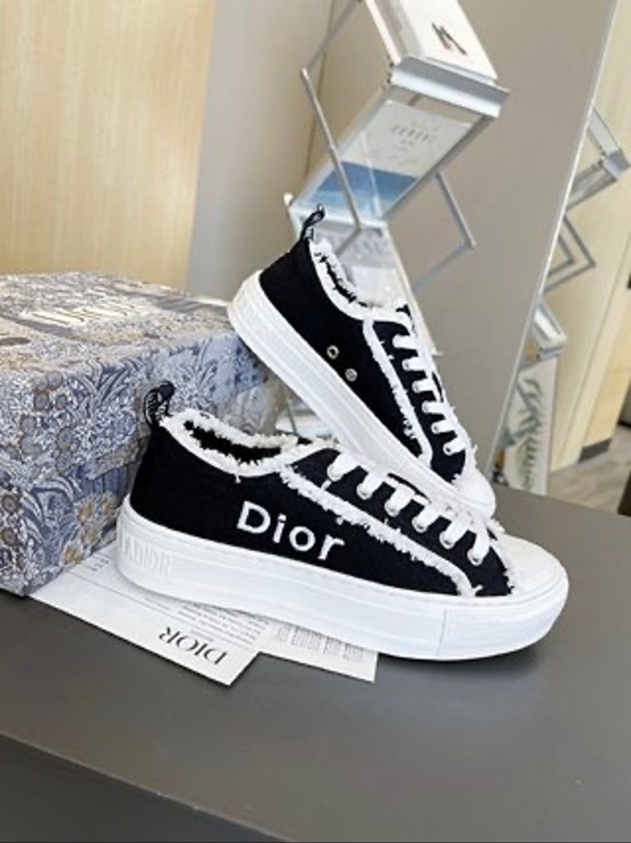 CD Low Fur Sneakers image 0