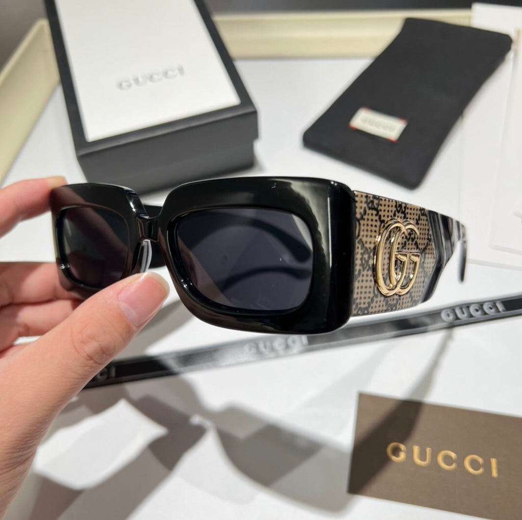 GG Matelassé 90s Rectangular Sunglasses image 1